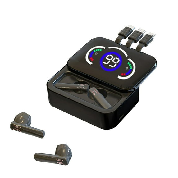 Bluetooth 5.3 Wireless Earbuds with LED Display, 40hrs Total Battery, Low Latency Gaming Mode, IPX4 Sport Earphones with Noise Reduction