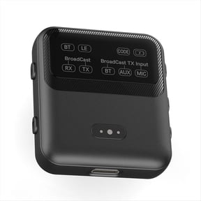 Bluetooth 5.4 Audio Transceiver Broadcast 1TX to 100+ RX Devices Clip-on LE Adapter AAC/ ywm58