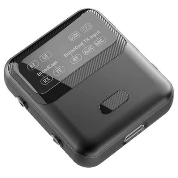 Bluetooth 5.4 Audio Transceiver LE Audio, Broadcast 1TX to 100+ RX Devices Sharing, Clip-on Design