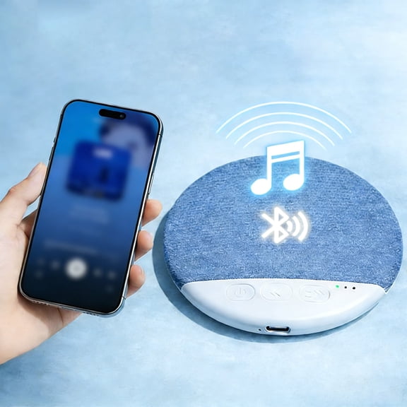 Bluetooth 5.4 Bone Conduction Pillow Speaker For Sleep White Noise Portable Under Pillow Design 30/60/90 Min Timer Low Vibration Side Sleeper Comfort