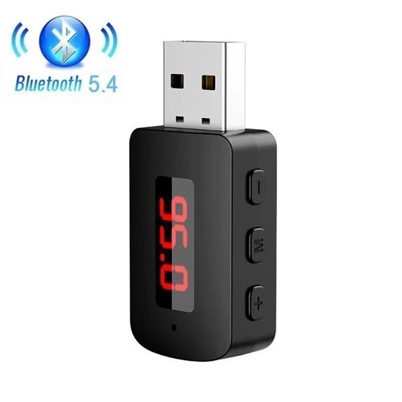 Bluetooth 5.4 Car FM Transmitter, USB Mini Wireless Audio and Handsfree Calling, Plug