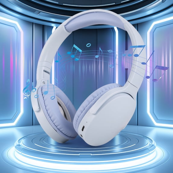 Bluetooth 5.4 Over Ear Headphones, 8H Playtime,HF Sound Quality,Comfortable Wear, 360° Stereo Surround Sound, Folding Design for Mobile Phones, Computers, TVs, Games, Outdoors, Offices(Blue)