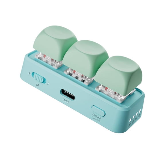 Bluetooth 5.4 Page Turner with Hot-Swappable Mechanical Switches for Reading Multimedia and PPT Control