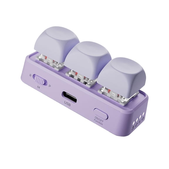 Bluetooth 5.4 Page Turner with Hot-Swappable Mechanical Switches for Reading Multimedia and PPT Control