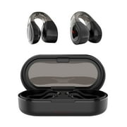Bluetooth 5.4 Wireless Headphones Non In Ear Clip On Earbuds,Battery Display Charging Case Bluetooth Headset,Lossless HiFi Stereo Sound Earphones,Low Power Consumption,Smart Touch Control Headphones