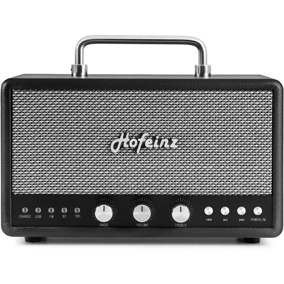 Bluetooth 5.4 Wireless Speaker with TWS Stereo, Bass/Treble Control, AUX/USB Connectivity, Model VS0428A