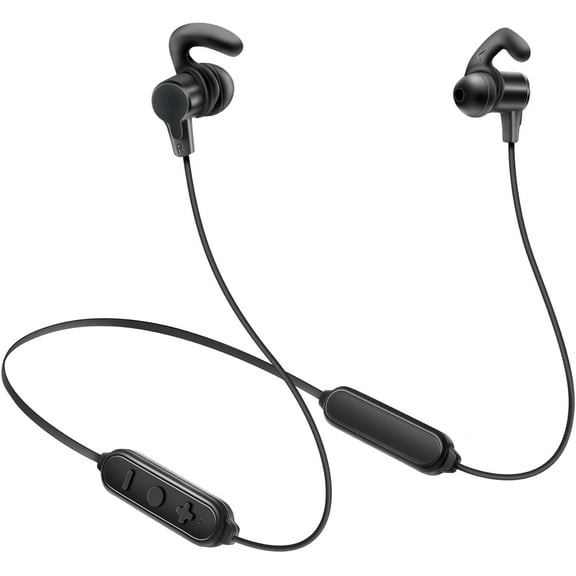 Bluetooth 5.4 Wireless in-Ear Headphones, Black, 40H Playtime, IPX7 Waterproof, aptX Lossless Audio, 33ft Range, Fast Charging, Noise Cancellation, Sports Theme
