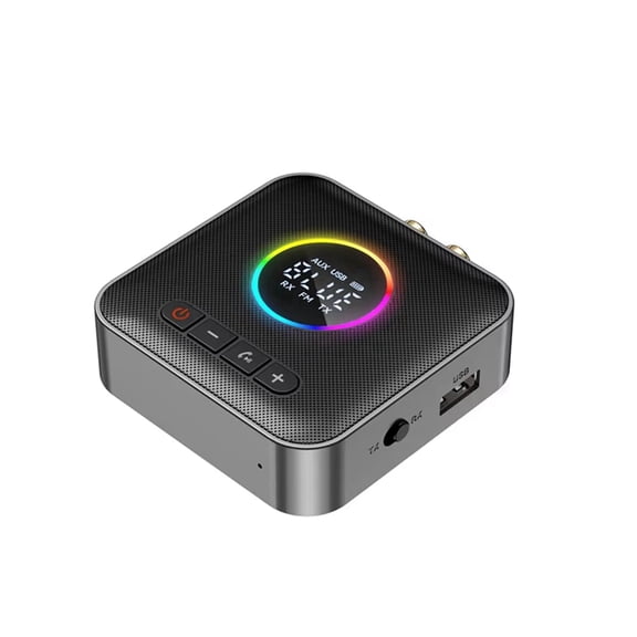 Bluetooth 6.0 Transmitter Receiver FM Modulator Transmitter 3.5MM AUX Stereo Music LED Display with Mic