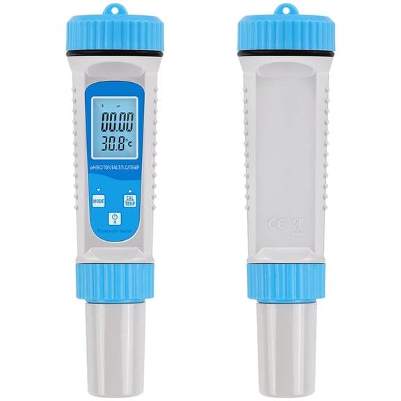 Bluetooth 6 In 1 TDS Meter Digital Water Tester EC TDS SALT SG Temperature PH Meter Aquarium Water Tester Pool Accessories ,Multifunctional