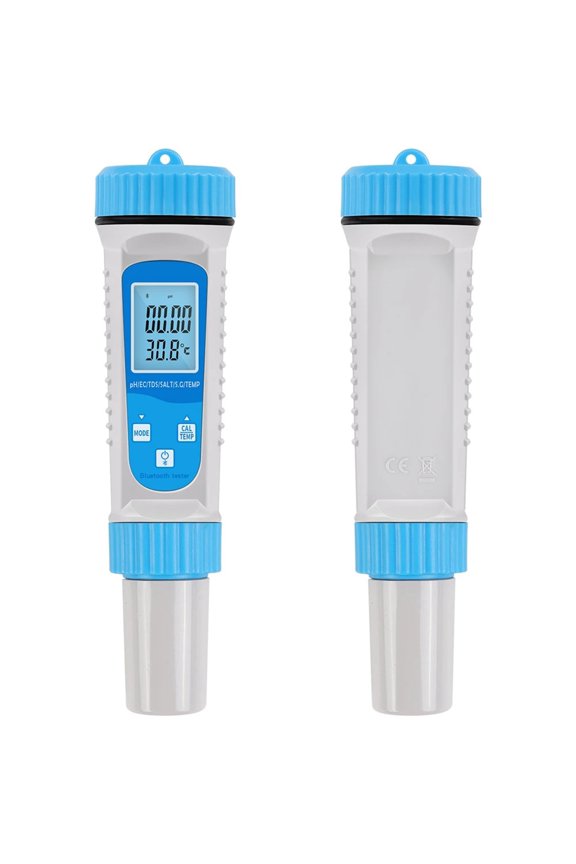 Bluetooth 6 In 1 TDS Meter Digital Water Tester EC TDS SALT SG Temperature PH Meter Aquarium Water Tester Pool Accessories ,Multifunctional
