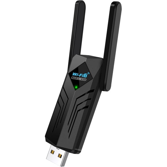 With Bluetooth 6 adapter, dual 3 antenna 5/2.4 dual-band wireless network adapter, suitable for desktop computers laptops 11/10/7 gaming streaming stable connection