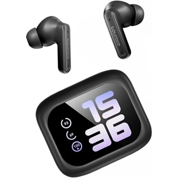 Bluetooth AI Translation Earbuds, Real-Time Translation, Noise Cancelling, Translate 140 Languages, LCD Touch Screen, No Subscription Life Time Free2025新款跨境智能ai翻译蓝牙耳机入耳式骨传导运动蓝牙无线小耳机