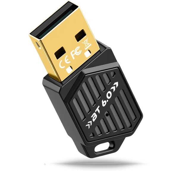 XIEANDKONG USB Bluetooth 6.0 Adapter for PC Laptop, EDR Wireless Dongle for Windows 11/10/8.1/7