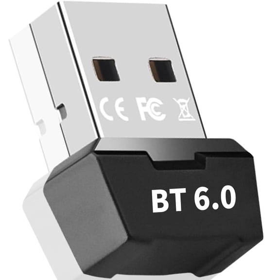 XIEANDKONG USB Bluetooth 6.0 Adapter for PC Laptop, EDR Wireless Dongle for Windows 11/10/8.1/7