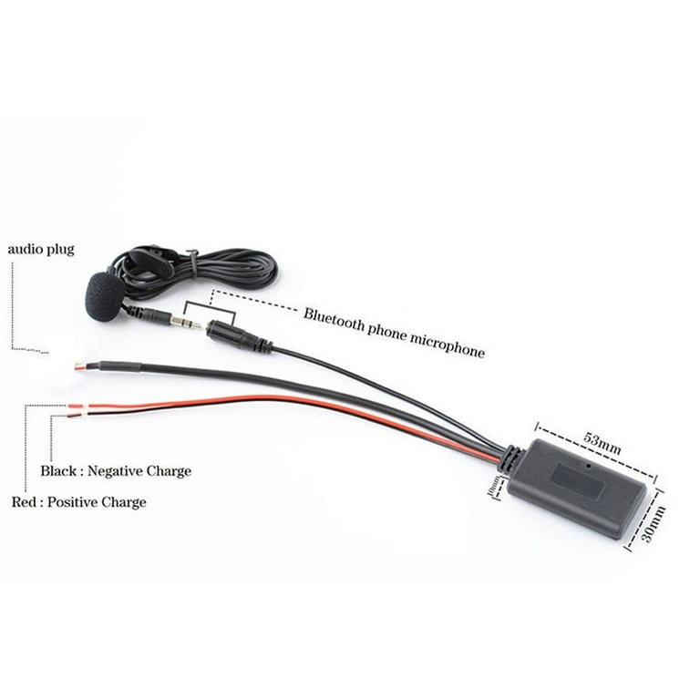 Bluetooth Adapter Audio Music AUX Cable Microphone For Kenwood 13