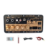 Bluetooth Amplifier Board 100W Digital Subwoofer Dual Microphone AMP Module for Home Car