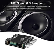 Bluetooth Audio Amplifier Board,2.1 Channel Bluetooth Digital Power Amplifier Board,50Wx2 100W Subwoofer Amp Module,Suitable for Enhancing Music and Movie Sound Experience