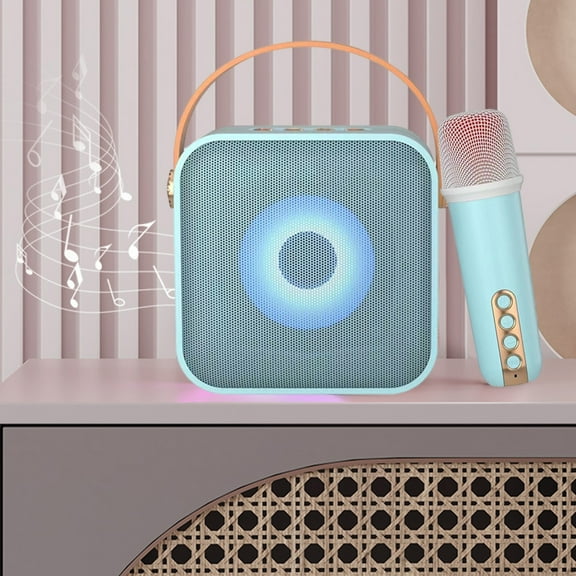 Bluetooth Audio, Wireless Microphone For Home Audio Karaoke Machine, Bluetooth 5.3 Rechargeable PA System Stage Subwoofer, Portable Microphone Speaker