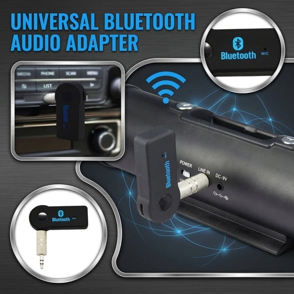 Bluetooth Aux AdapterforCar, Bluetooth 3.5Mm Adapter, Bluetooth ReceiverforCar, Receptor Bluetooth Para Audio, Wireless & Streaming Audio Systems, Car Audio Input, Matte Black