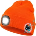 thumbnail image 1 of Bluetooth Beanie Hat with LED Light Unisex, Headlamp Cap with Headphones USB Rechargeable, Built-in Stereo Speakers & Mic Winter Knitted Night Lighted Music Hat for Hiking, Biking, Camping, 1 of 5