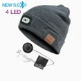 thumbnail image 1 of Bluetooth Beanie Hat with LED Headlight, Lighted Beanie Cap Rechargeable with Wireless Bluetooth Hands Free Head Hat Winter Warm Knit Cap, 1 of 1