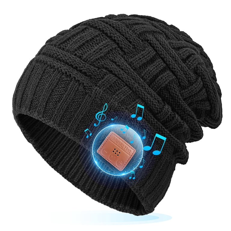Produktbild von Bluetooth Beanie Hat With LED Light Headlamp Music Hat USB Rechargeable Bluetooth Hat, LED Beanie Running Hiking Gift For Men Women