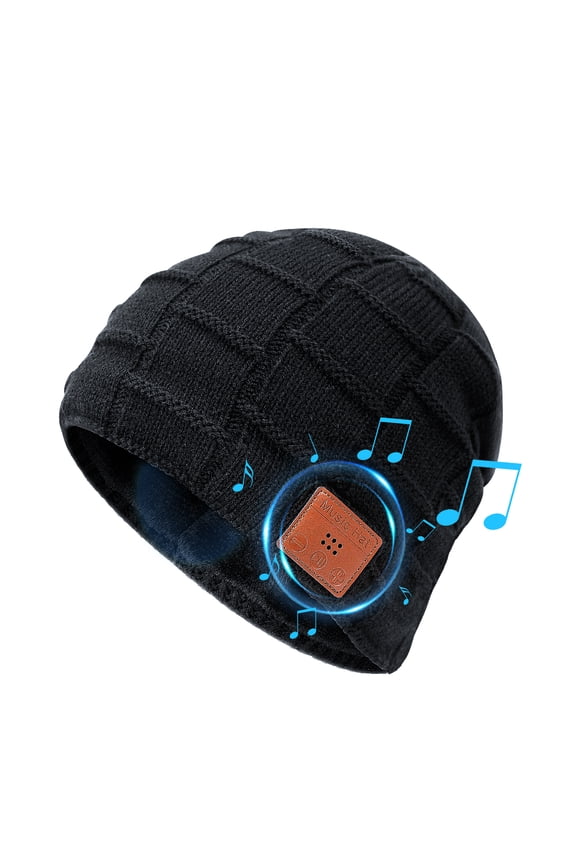 Bluetooth Beanie Hat with LED Light, Built-in Microphone and Stereo Speakers Upgrade Music Knitted Hat USB Rechargeable Music Hat