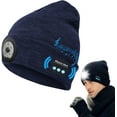 thumbnail image 1 of Bluetooth Beanie Hat with LED Light Headlamp Music Hat USB Rechargeable Bluetooth Hat, LED Beanie Running Hiking Gift for Men Women, 1 of 7