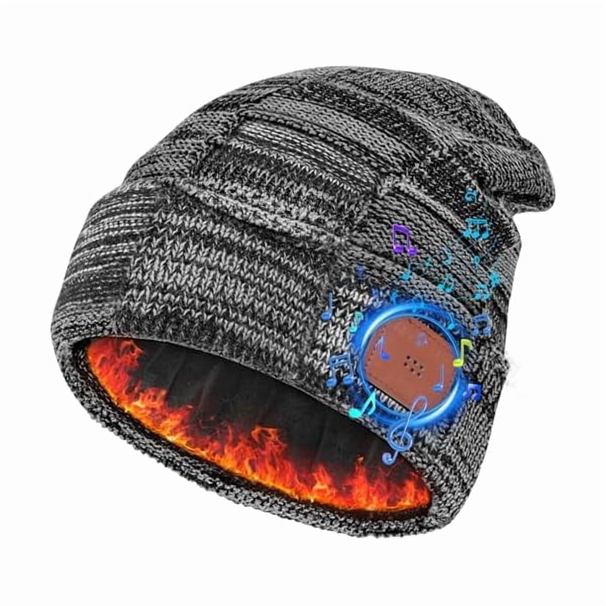 Bluetooth Beanie, Unisex Fleece Lined Winter Hat with Headphones, Stocking Stuffers for Men Women Gifts Dad Mom Teens