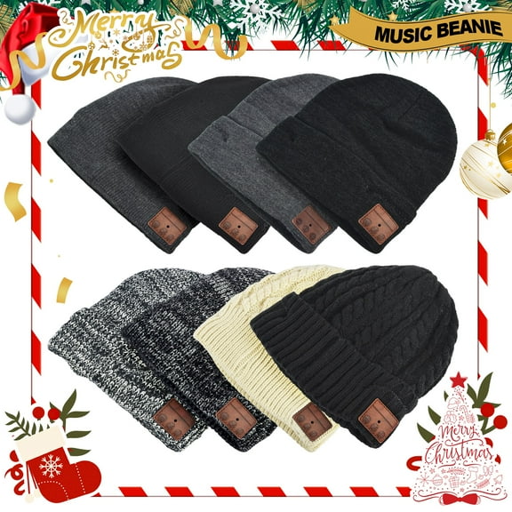 Bluetooth Beanie,Upgraded Wireless Beanie with Bluetooth Headphone Knitted Beanie for Women Men