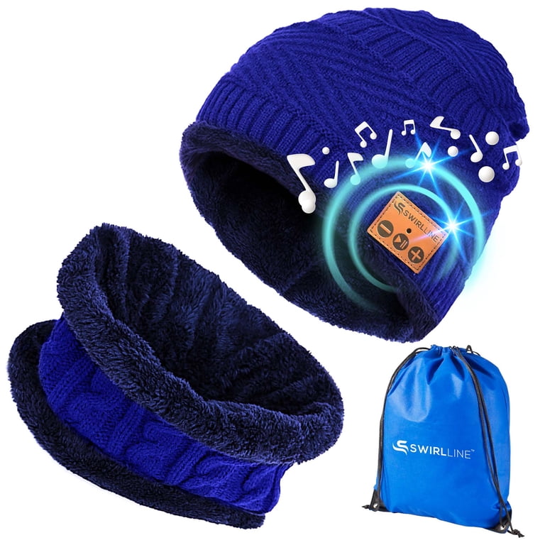 Wireless Headphone Beanie Smart Tech Winter Hat Warm Hands-Free Music HESHENG Unisex Bluetooth Music Warm Beanie Hat & Scarf Set  main image 2