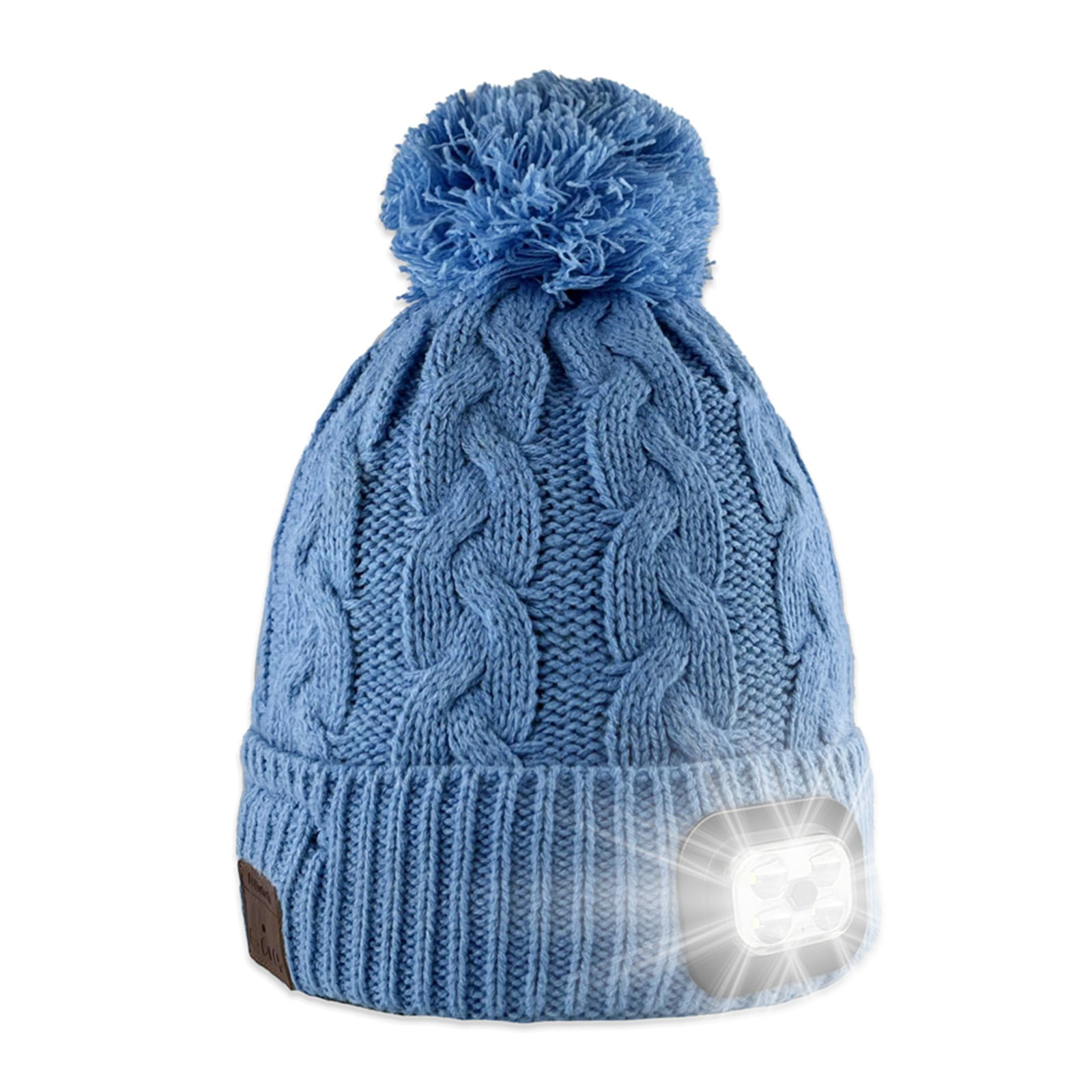 Bluetooth Beanie with LED Headlight for Adults and Teens Christmas
