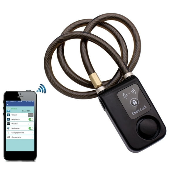 Bluetooth Bike Lock Alarm 110dB Universal Security Smart Bike Alarm Lock System Anti-Theft Vibration Alarm for Bicycle Motorcycle Door Gate Lock, APP Control