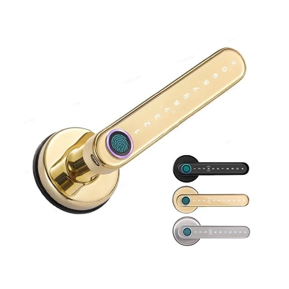 Bluetooth Biometric Fingerprint Card Code lock with Keys lock APP Digital Smart door lock Electronic Handle Lock