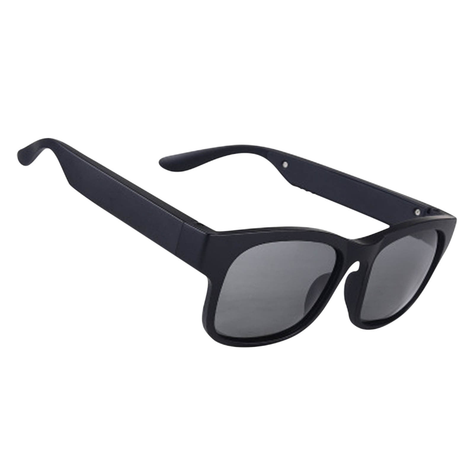 Bluetooth Bone Conduction Sunglasses – Polarized Audio Glasses, Wireless Sports Headphones, IP7 Waterproof, 4H Playtime for Running/Cycling/Driving (Black)