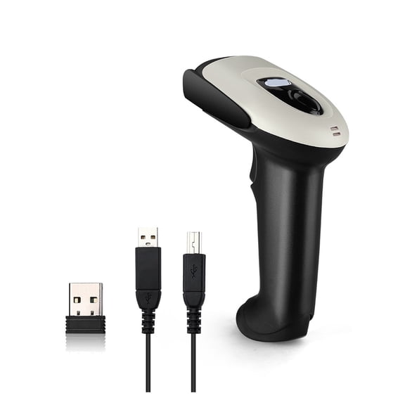 Bluetooth CCD Barcode Scanner Bluetooth 2.4GHz Wireless Wired Connection Handheld 1D Bar Code Reader CCD Image Scanning ,Easy to Use