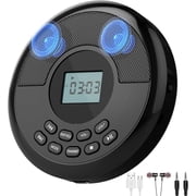 Bluetooth CD Player Portable Walkmans with Headphones, Rechargeable CD Player for Car and Travel, AUX Cable