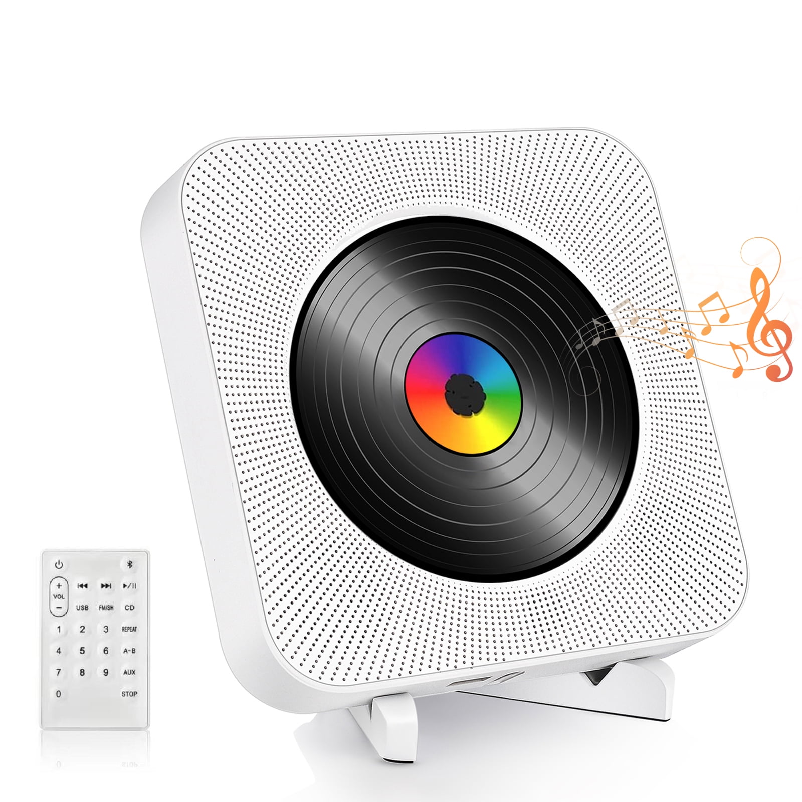 Portable Cd Player With Bluetooth Wall Mountable Bluetooth CD Player, Wall Mountable CD Player with Speakers, CD Player