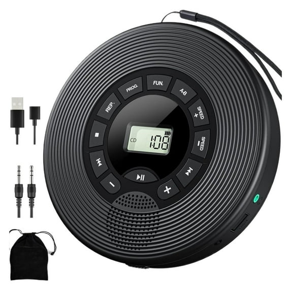 Bluetooth CD Player with USB Port Stereo Sound Audio Output and Language Repeat Function ,Multi-Functional
