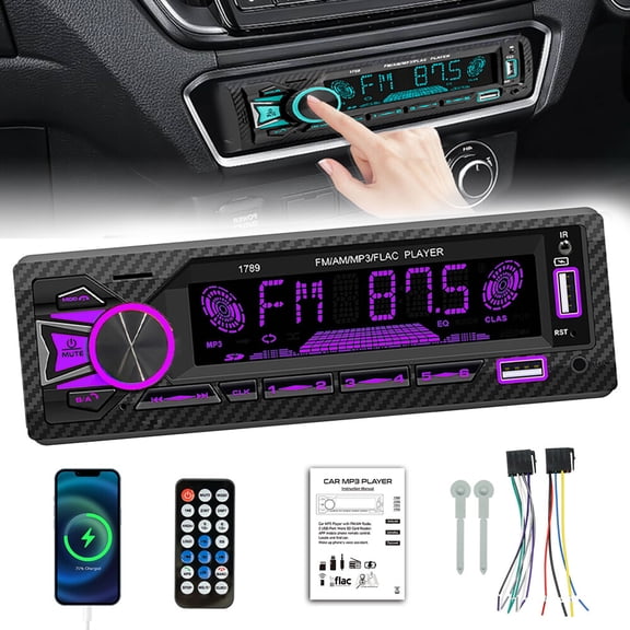 Bluetooth Car FM Radio MP3 Player In-Dash SD USB AUX AM/FM Stereo Audio Receiver