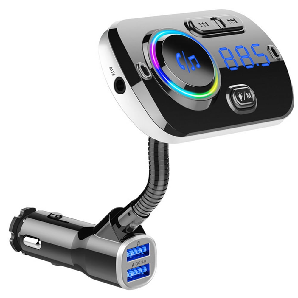 Bluetooth Car FM Transmitter Audio Adapter Receiver Wireless Hands Free