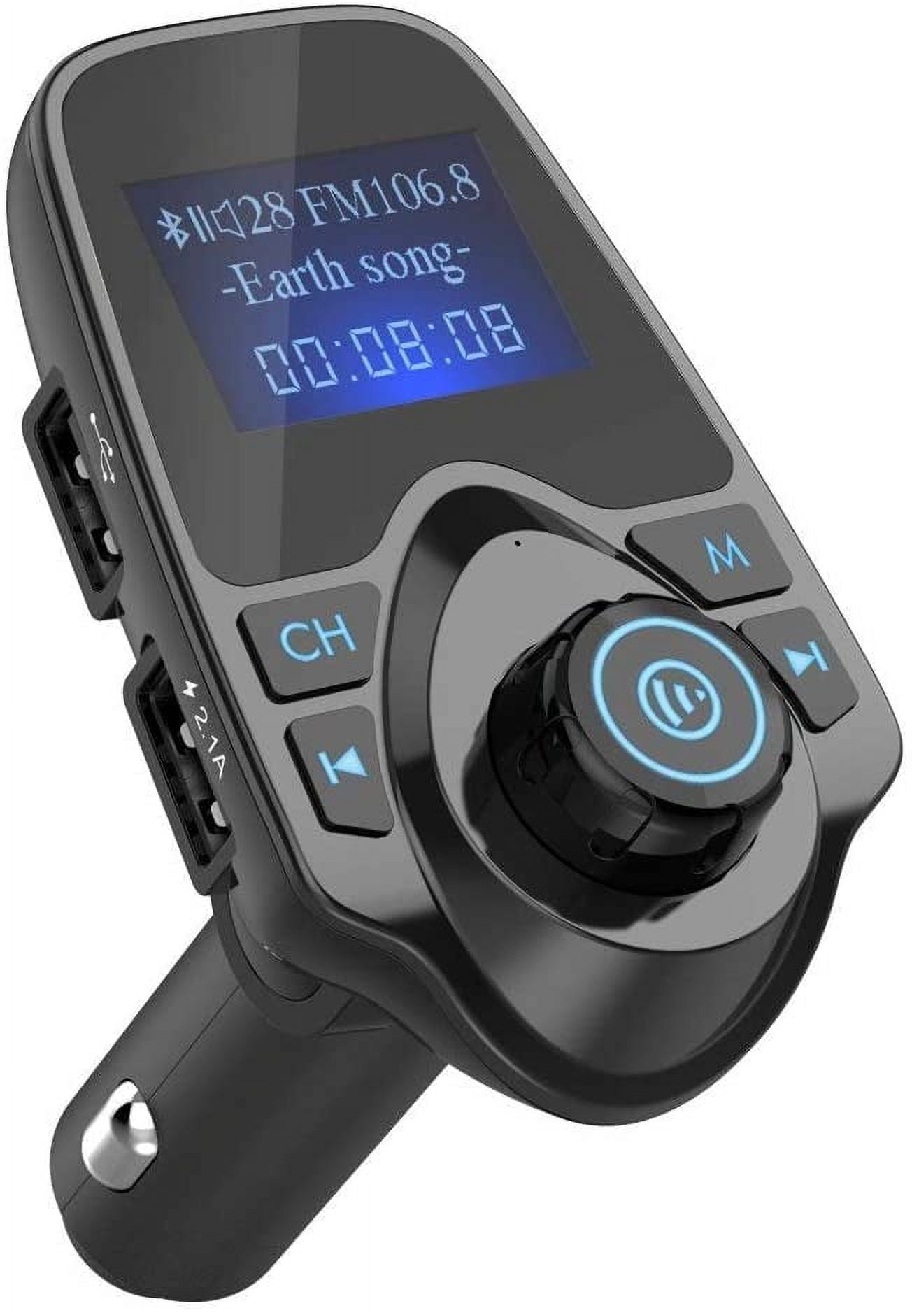  Bluetooth FM Transmitter for Car, SONRU Car Radio Bluetooth  Adapter Music Player Kit, Support QC3.0 USB Charging, Handsfree Call, Siri  Google Assistant, SD Card/U Disk, 7 Color Lights/LED Voltmeter : Electronics