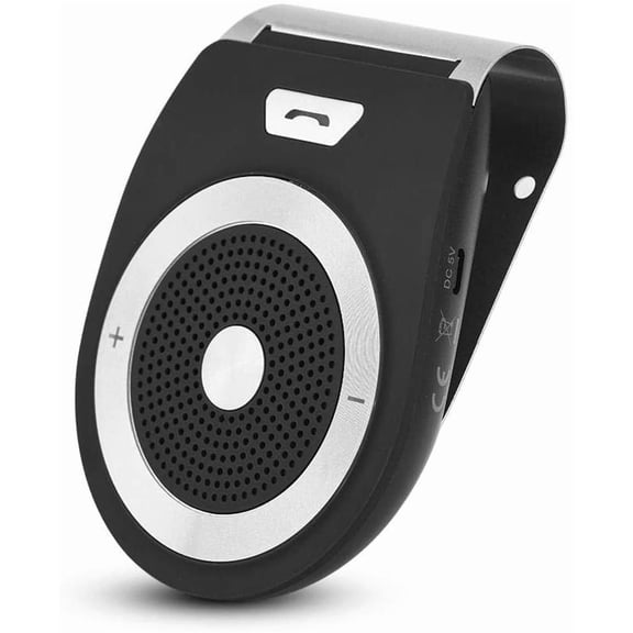 Bluetooth Car Kit Speakerphone,- Bluetooth Visor Clip Speakerphone Connect 2 Phones at Same Time