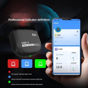Bluetooth Car OBD2 Detector Fault Code Reader & Clearer, Real-Time Data Stream, 2026 Upgraded Engine Diagnostic Tool, Vehicle Diagnostic Scan Tool for Gasoline Cars
