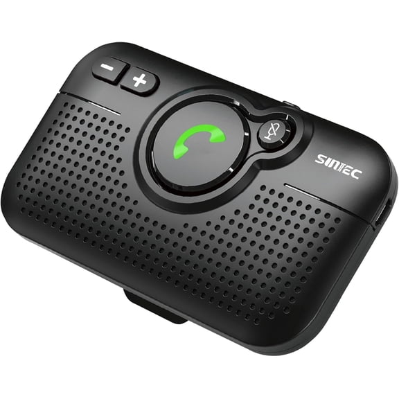 Bluetooth Car Speaker for Cell Phone HandsFree Bluetooth , Handsfree Bluetooth Car Kit Motion AUTO ON Off Support Siri Voice Assistant Handsfree Speakerphone with Visor Clip