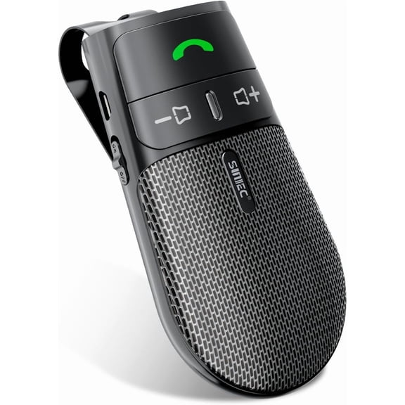 Bluetooth Car Speaker, Hands-Free Bluetooth Car Kit for Cell Phone, Auto Power On/Off, Siri & Google Voice Assistant, Visor Clip