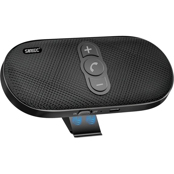 Bluetooth Car Speaker Phone: Hands Free Calling Kits 6W in car Speakerphone for Safe Driving - Support Siri Google Assistant Voice Calls/Motion Auto ON Off - BC990P