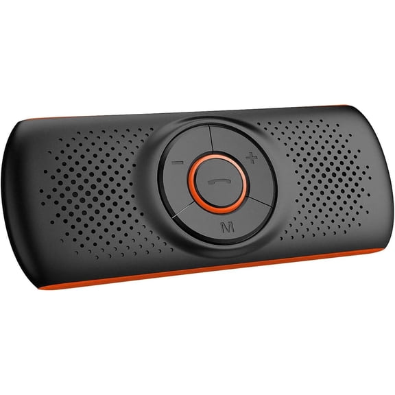 Bluetooth Car Speaker with Visor Clip for Cell Phone HandsFree Bluetooth 4.2 Car Kits 3W Loud Speakerphone for GPS Music Wireless in Car Handsfree Speaker Supports Voice Command TF Card Playback