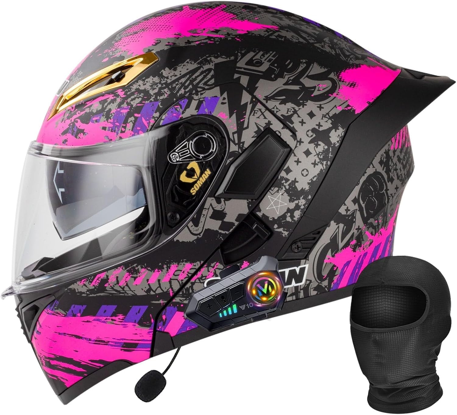 HALYING Casco Moto Vintage Demi-Jet Semi-Aperto, Leggero 750g Con ABS
