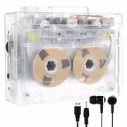 Bluetooth Cassette Player, Portable FM Cassette Player with Headphone Jack, Cassette Tape Player with Play/Fast Forward/Rewind/Auto Flip Functions